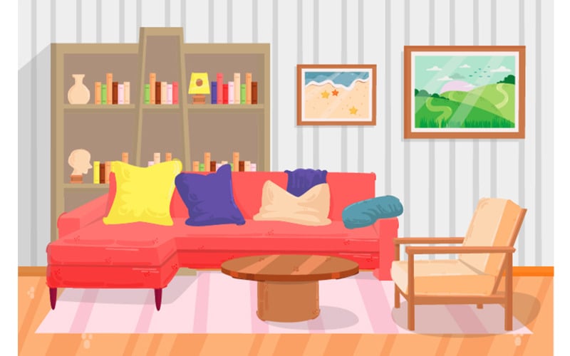 Ilustración de fondo interior de casa gratis