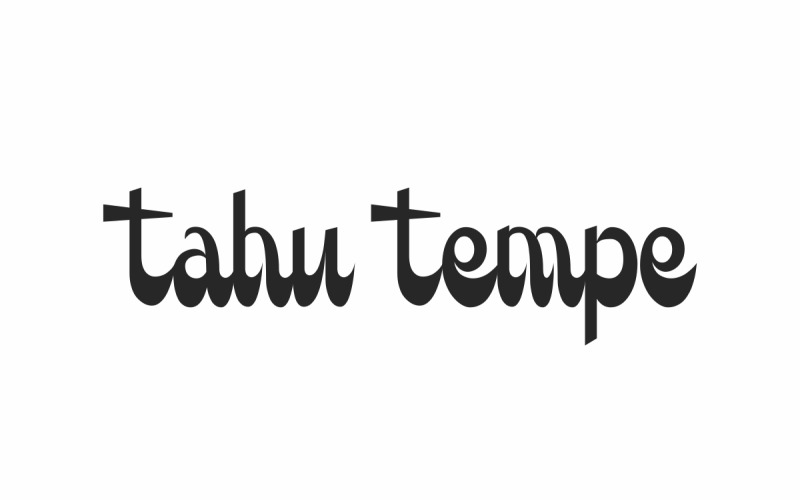 Tahu Tempe Retro czcionka wyświetlacza