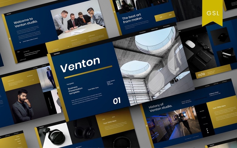 Venton - İş Google Slayt Şablonu