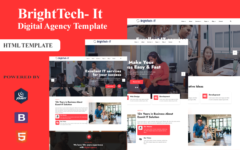 Brighttech IT - HTML-Vorlage für Kreativagenturen