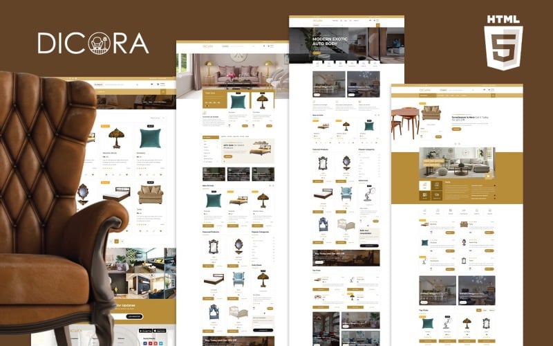 Dicora Furniture Bazar HTML5 Szablon witryny e-commerce