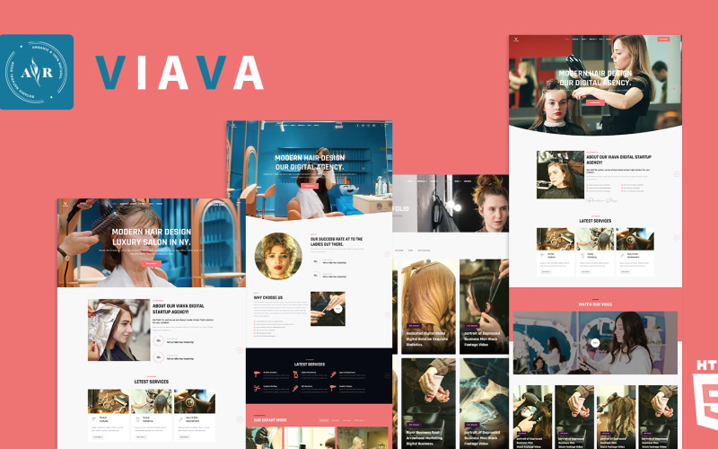 Шаблон веб-сайту HTML5 для жіночої перукарні Viava