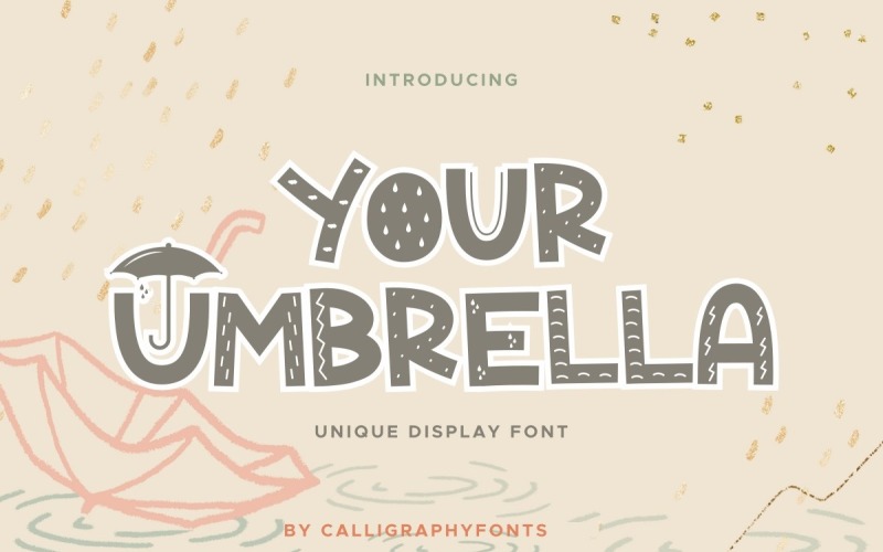 Váš Umbrella Dekorativní Font
