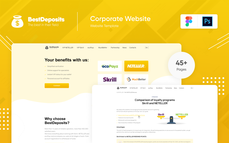 BestDeposits – šablona firemního designu