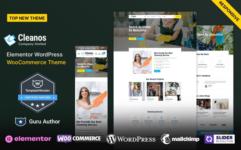 Cleanos - 清洁服务 WordPress 主题