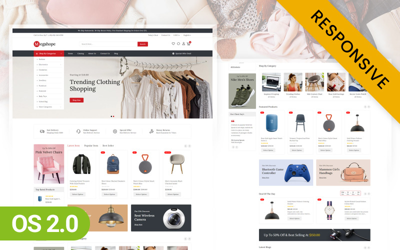 Megahope - Thème réactif Shopify 2.0 Mega Store