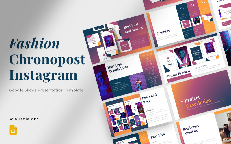 Mode Chronopost Instagram Google Slides-Vorlage