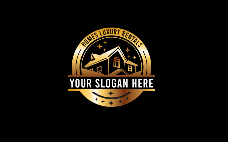 Modèle de logo immobilier de luxe 2