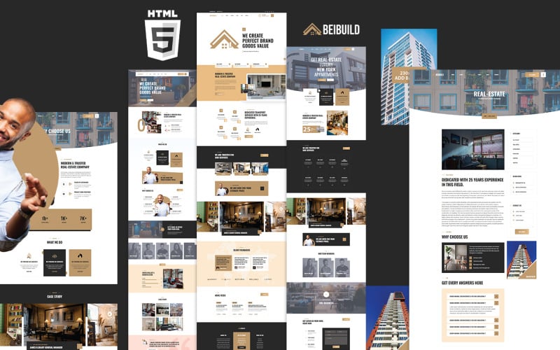 Plantilla HTML5 de bienes raíces de Beibuild Luxury Apartments