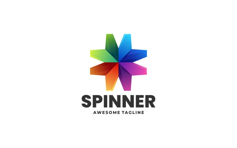 Spin Gradient Colorful Logo Design