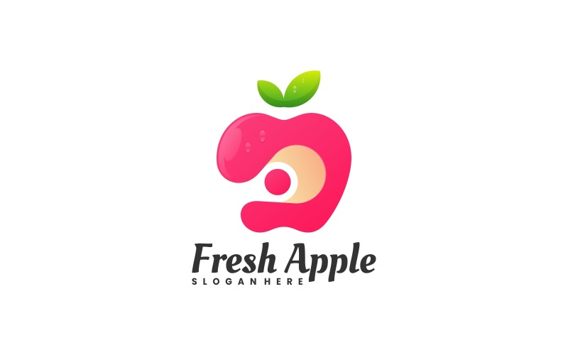 Style de logo dégradé pomme fraîche