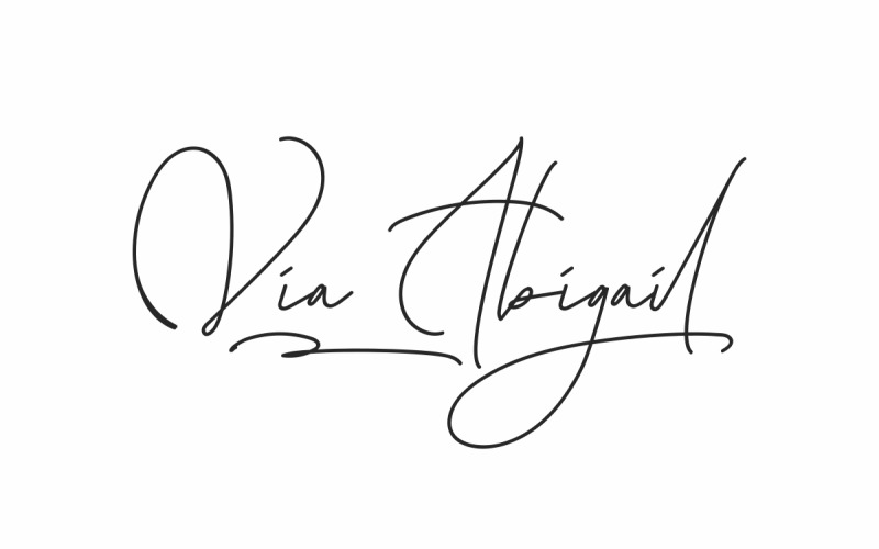 Via Abigail Monoline 签名字体