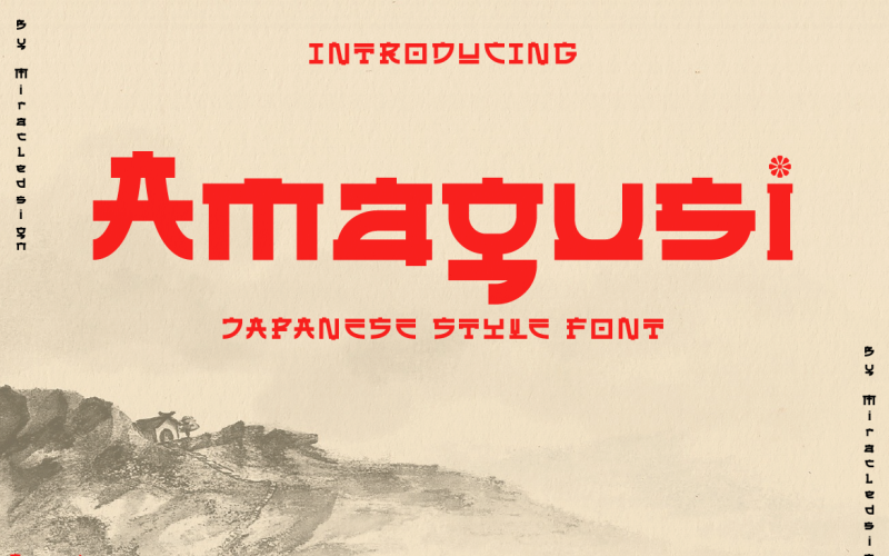 Amagusi Japon Tarzı Yazı Tipi