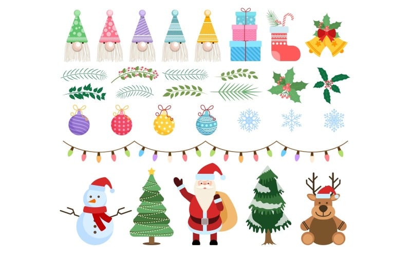Pack d'illustrations d'éléments de Noël