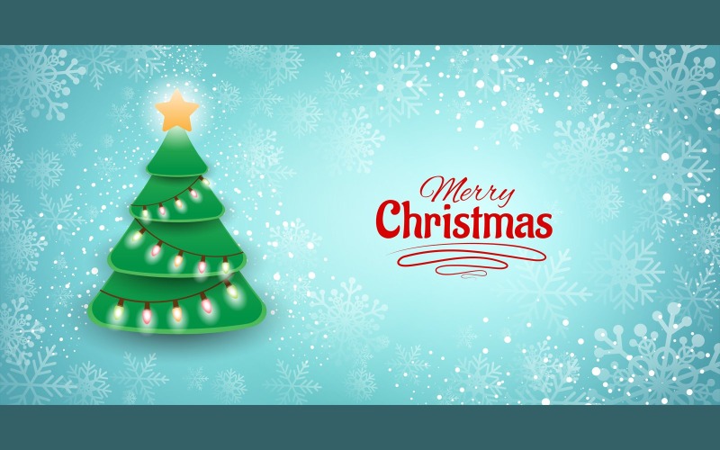 Sfondo di Natale con decorazione di neve e luce