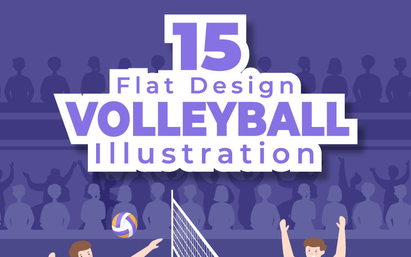 15 Illustrazione del fumetto del giocatore di pallavolo