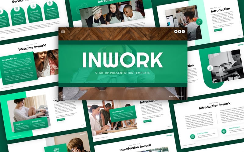 Inwork Startup Многоцелевой шаблон презентации PowerPoint