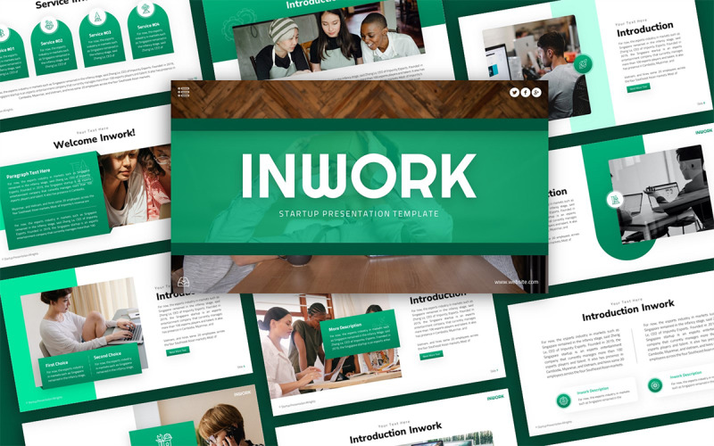 Modèle de présentation PowerPoint polyvalent de démarrage Inwork