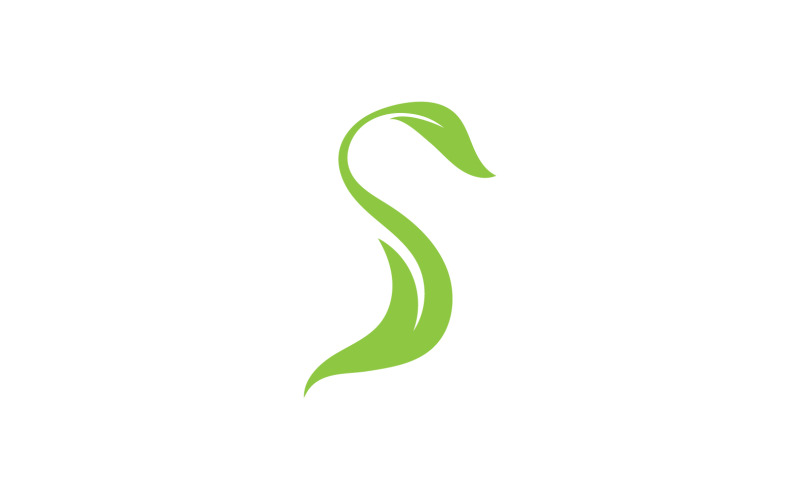 Bladgroen Logo Vector Natuurelementen V19