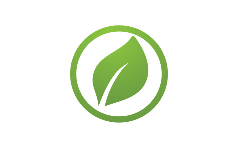 Bladgroen Logo Vector Natuurelementen V24