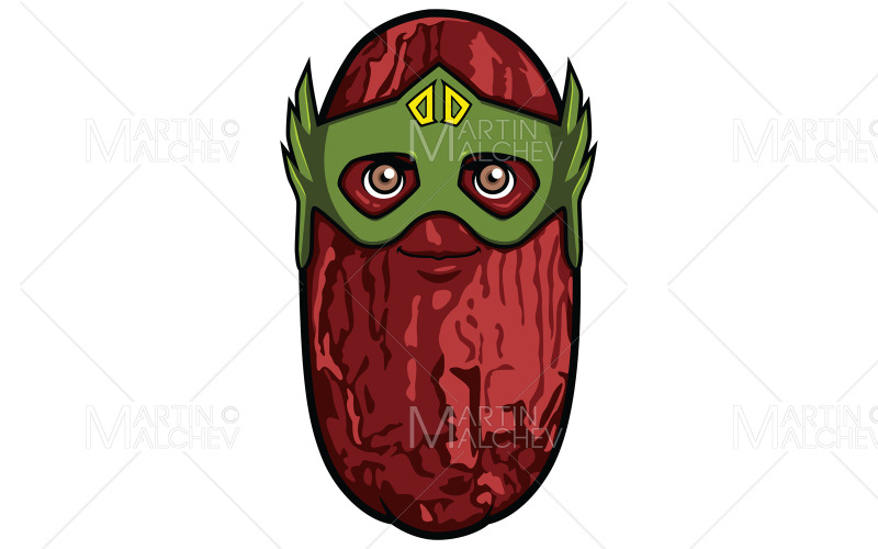 Datum Superhjälte maskot vektorillustration