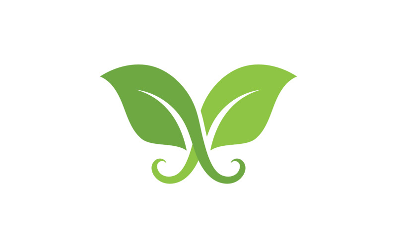 Foglia verde Logo Vector Nature Elements V11