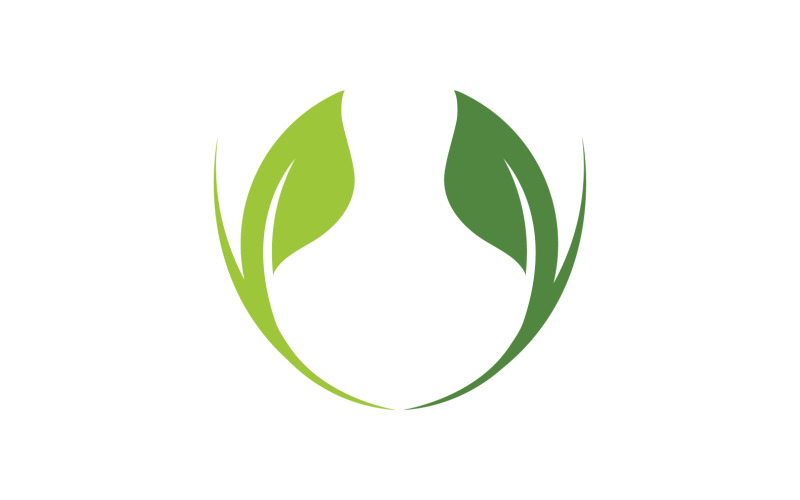 Foglia verde Logo Vector Nature Elements V14