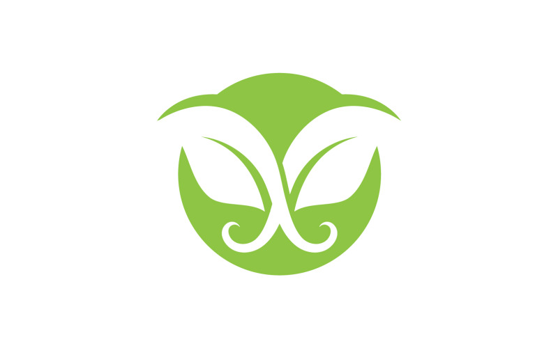 Foglia verde Logo Vector Nature Elements V18