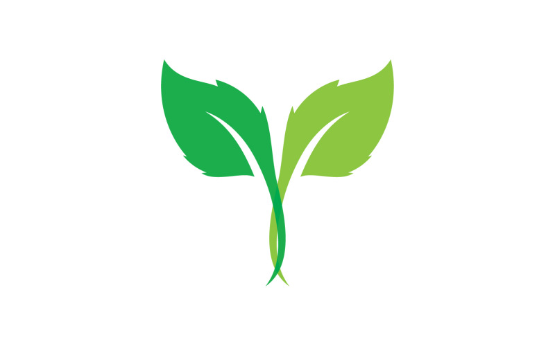 Foglia verde Logo Vector Nature Elements V21