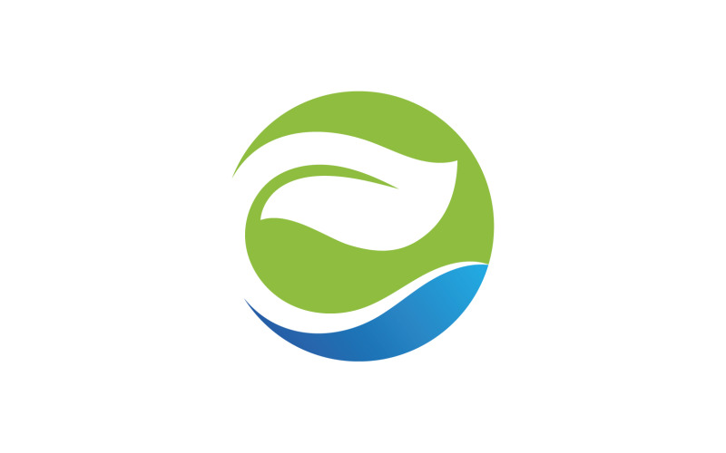 Foglia verde Logo Vector Nature Elements V27