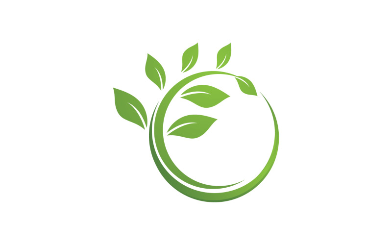 Foglia verde Logo Vector Nature Elements V3