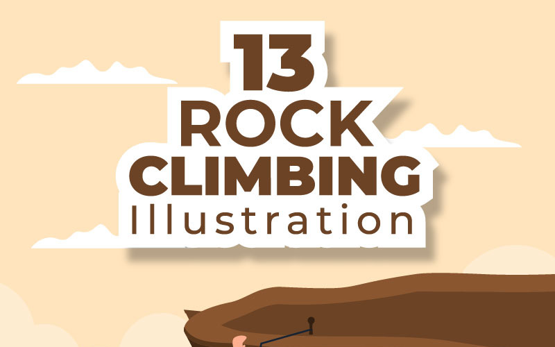 13 Illustrazione del fumetto di arrampicata su roccia