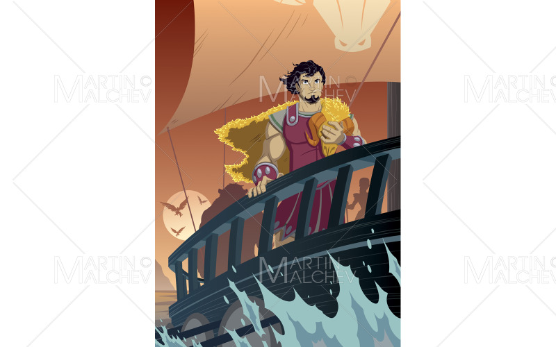 Jason och Argonauterna vektorillustration