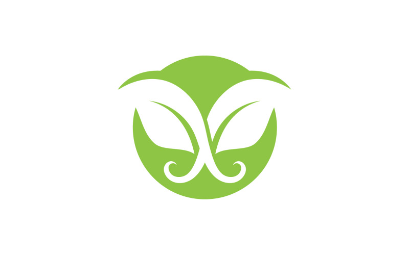叶绿色标志矢量自然元素 V26