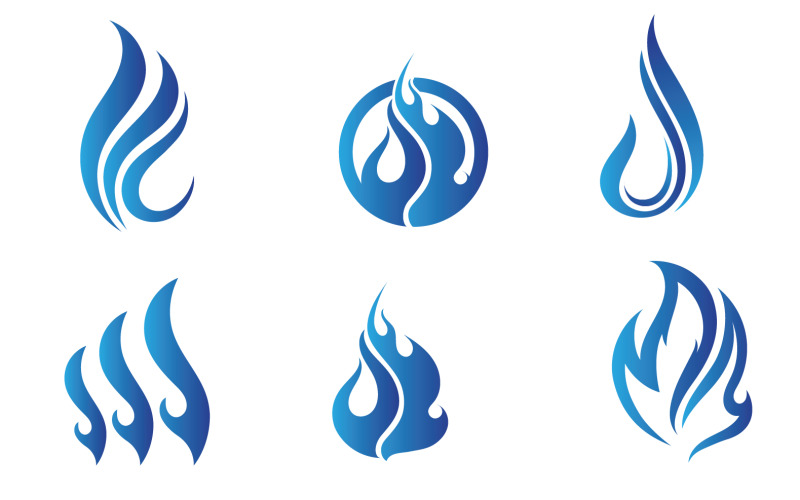 Ateş Ve Alev Simgesi Gaz Logo Vektör V13