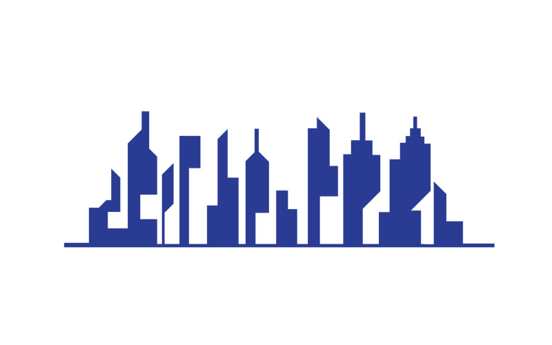 Città moderna edificio Home Logo Vector V9