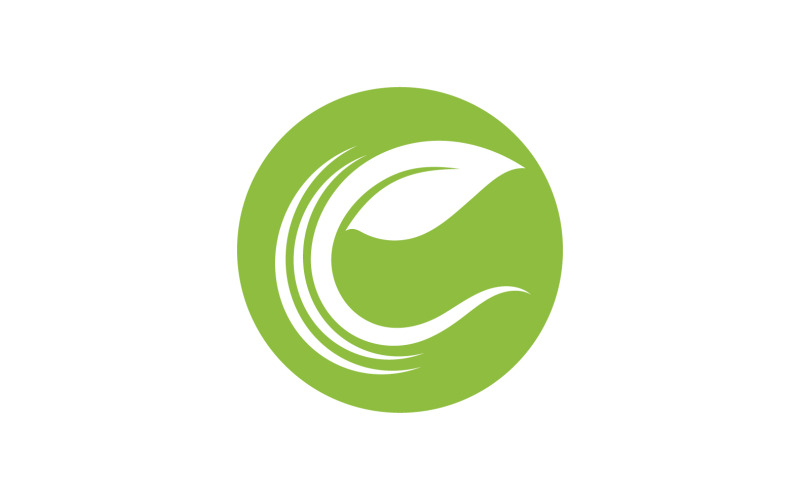 Foglia verde Logo Vector Nature Elements V29