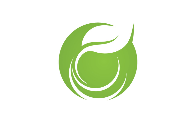 Foglia verde Logo Vector Nature Elements V33