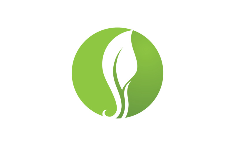 Foglia verde Logo Vector Nature Elements V37
