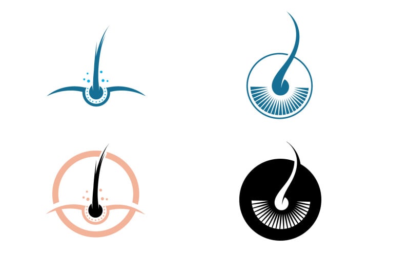 Hair Care Logo And Symbol Vector V19 - TemplateMonster