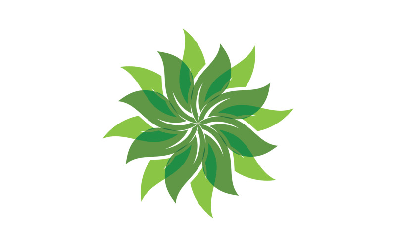 Hoja Verde Logo Vector Naturaleza Elementos V35