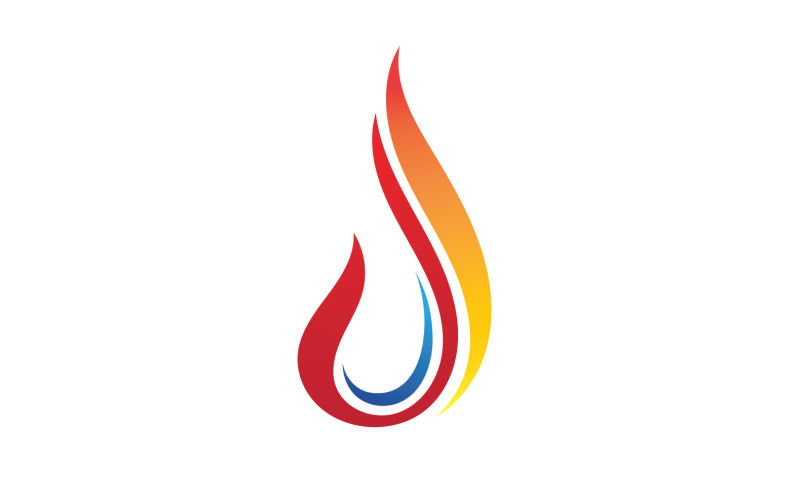 Icona di fuoco e fiamma Gas Logo Vector V5
