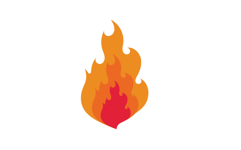 Icône Feu Et Flamme Gaz Logo Vecteur V2