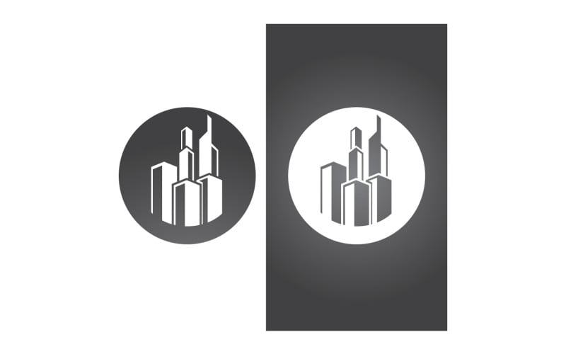 现代城市建筑首页标志矢量 V18