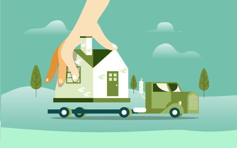 Agência de mudança de casa vetor de conceito de ilustração gratuita