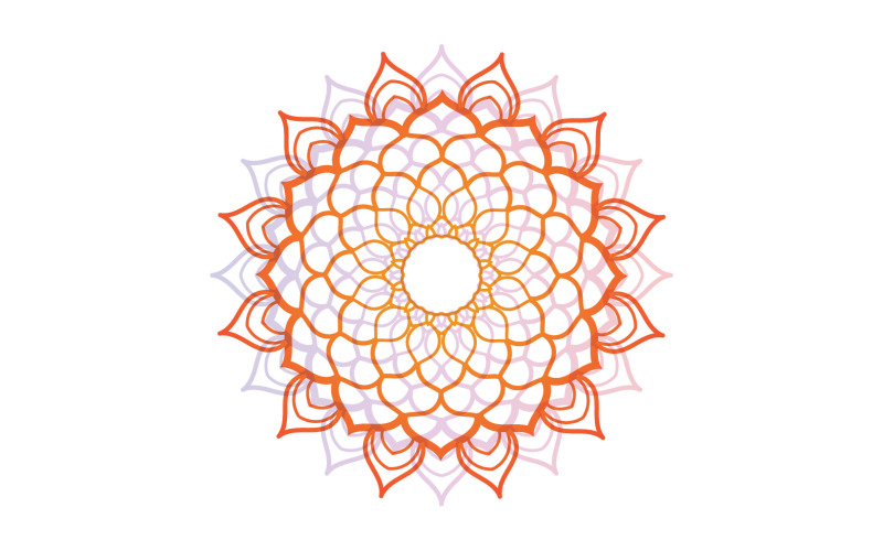 Conception d'éléments vectoriels de fleur de mandala V1