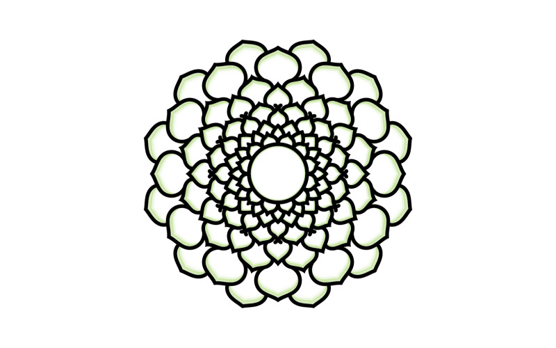 Conception d'éléments vectoriels de fleur de mandala V6