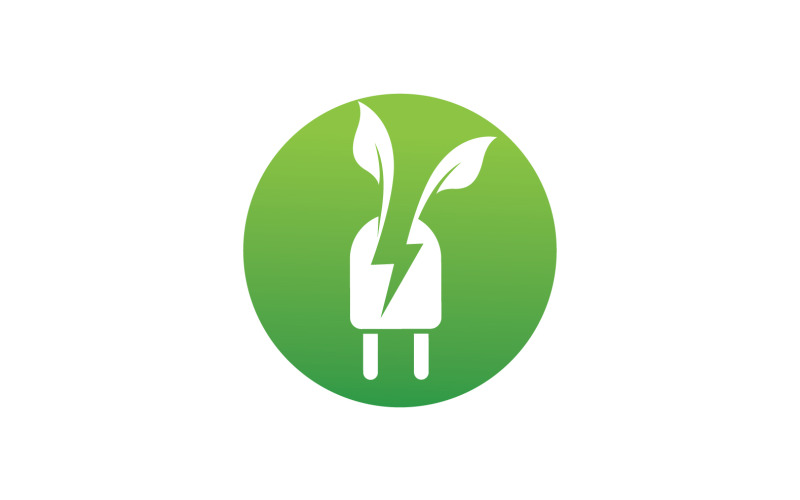Eco foglia verde energia Logo Vector V1