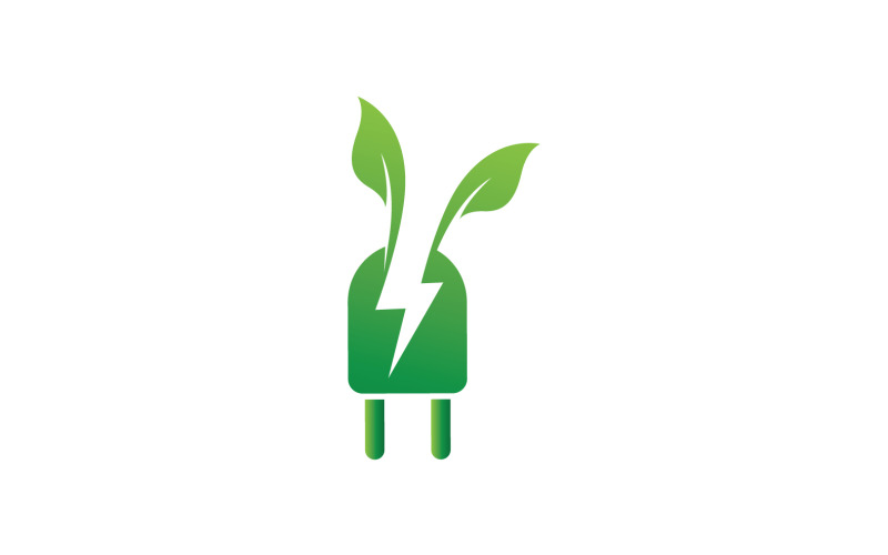 Eco foglia verde energia Logo Vector V3