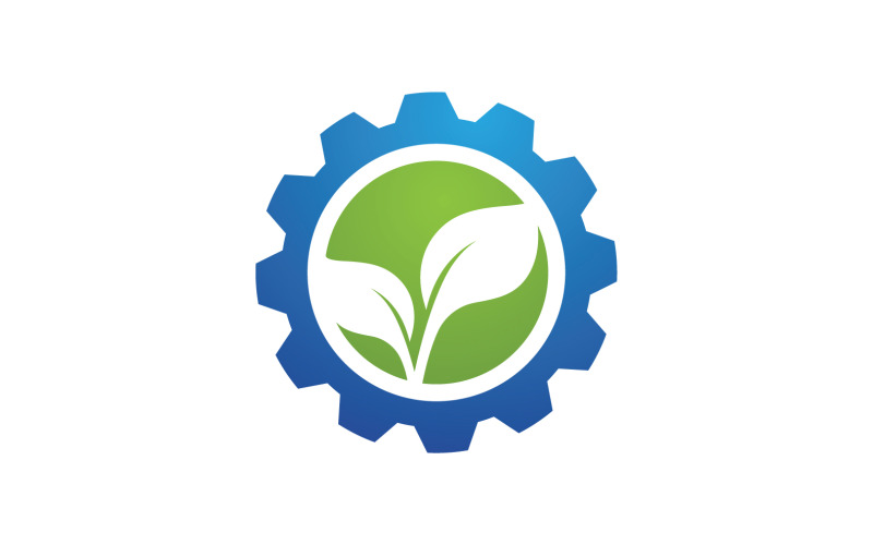 Eco foglia verde energia Logo Vector V9